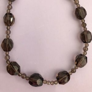 Brown beaded necklace